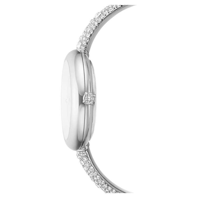 Sublima bangle watch Swiss Made, Metal bracelet, Silver tone, Stainless steel